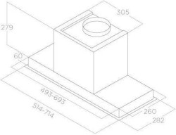 Кухонная вытяжка Elica HIDDEN ADVANCE BL MAT/A/72- фото3